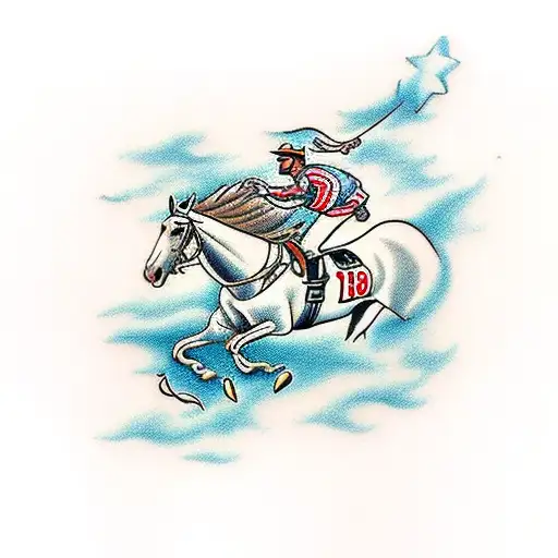 Horse And Jockey Sailor Jerry Style