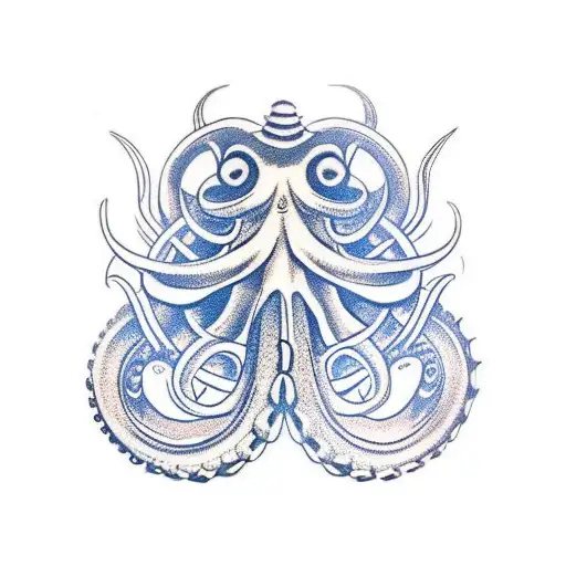 Viking Octopus Mandala For Left Shoulder And Sleeve