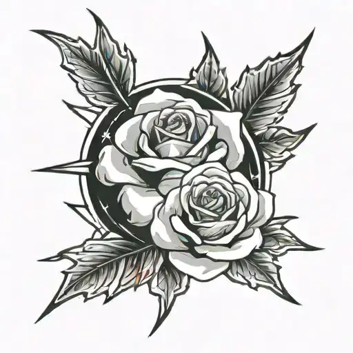 Lightning And Rose Surrounded