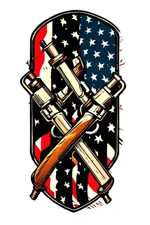 Two Crossed Laryngoscope