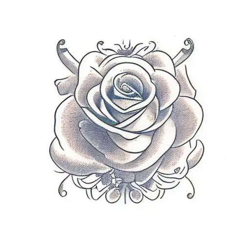 Envelope With Flower Rose Throne