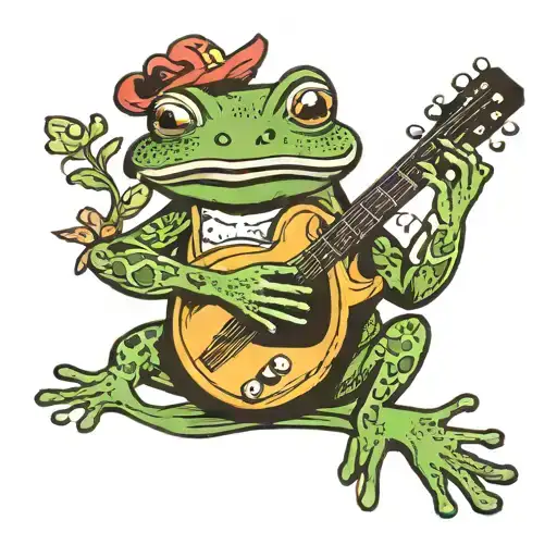 Frog Playing Mandolin
