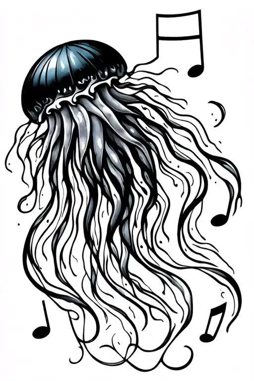 Jelly Fish Music Note Formed