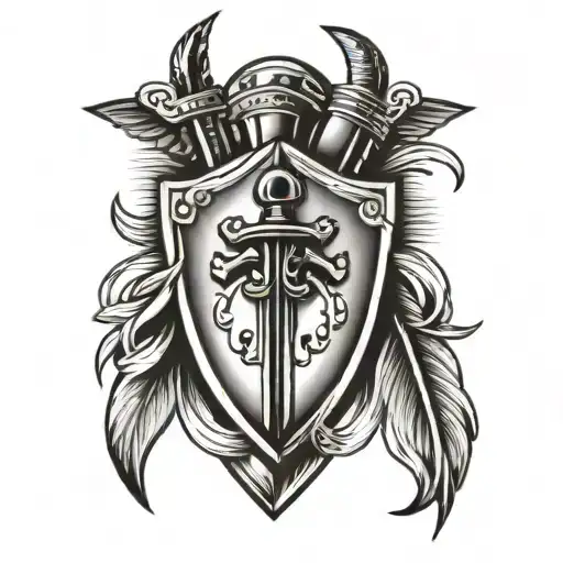 Shield With Dagger