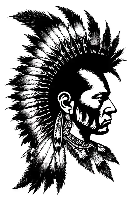 Mohawk Tribe Style Black