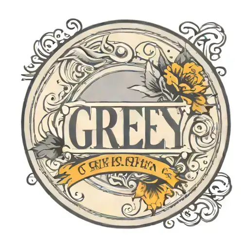 A Circle With The The Word Grey Spelled Inside Of The Circle