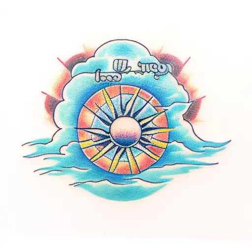 Moon And Sun Devil And Angel