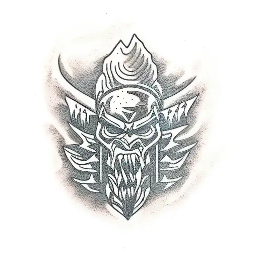 Surtr Rising Up From A Mountain With Lava