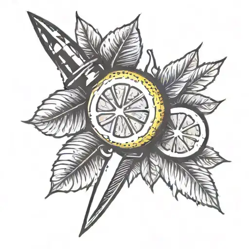 Lemon With Dagger