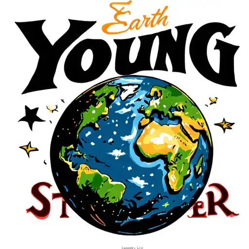 Earth With Word Young Stepper
