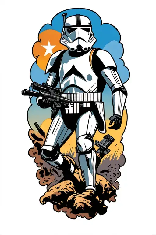 Clone Troopers Landing On A Warzone