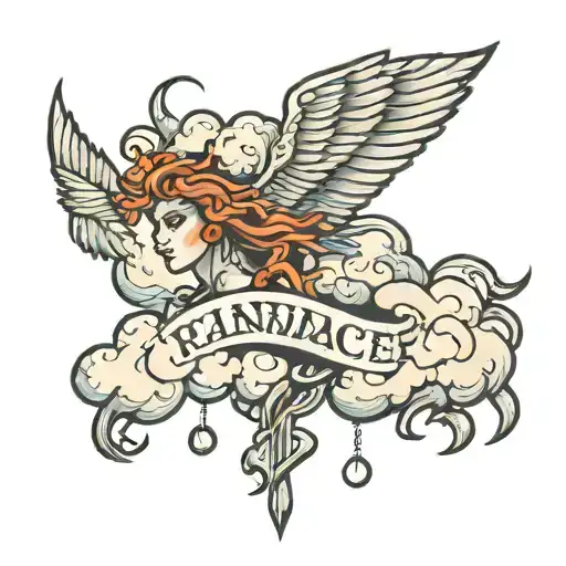 The Word Raindancer Above A Storm Cloud