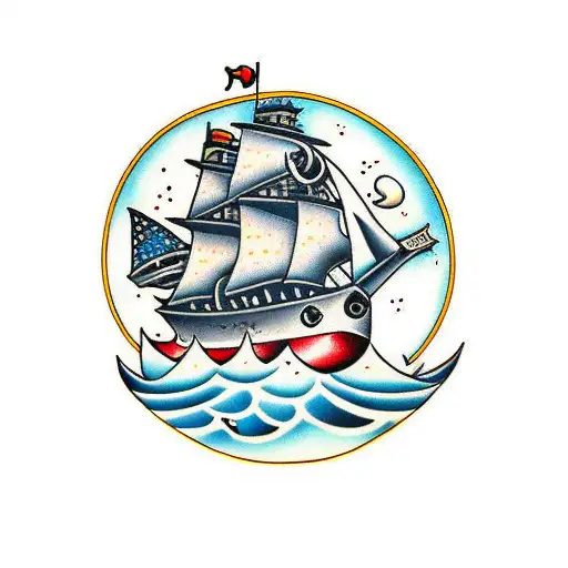 Big Ship Sinking Tradicional Pirate