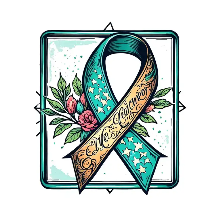Ovarian Cancer Survivor Ribbon Intertwined