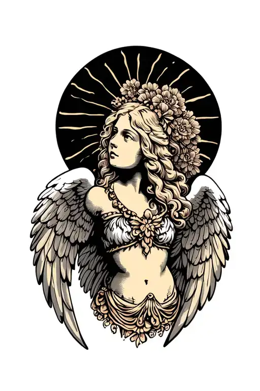 Round And Angel Wings