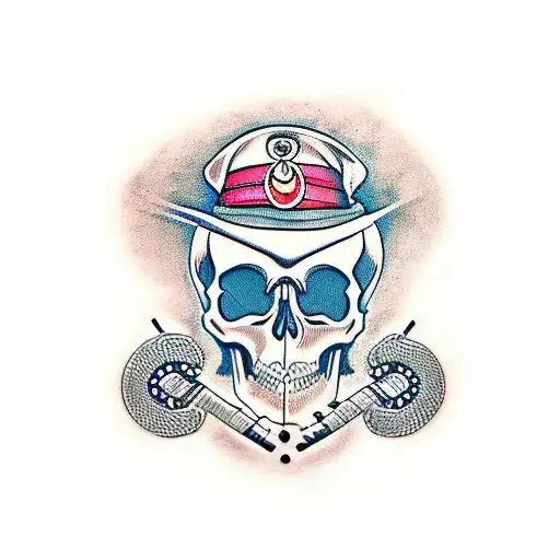 Skull With Soundwaves