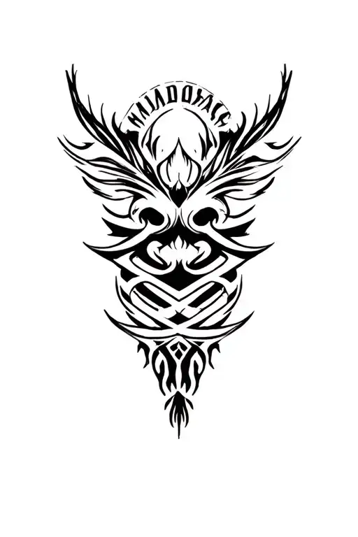 Gemoteric Design Under Knee Abstact Black Waves