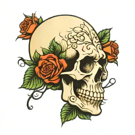 Skull And Roses