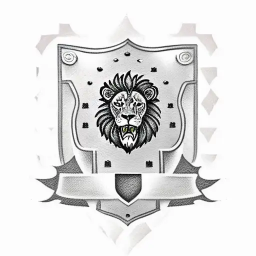 Lion On A Shield Nex To A Sword