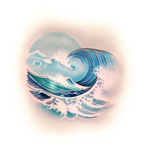 Ocean Wave With Birth Years