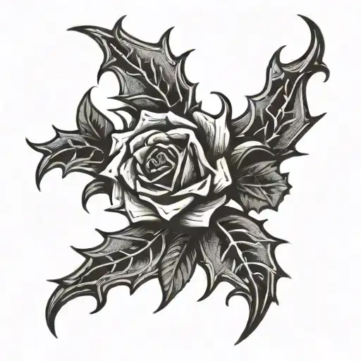 Gothic Thorns For Collarbone