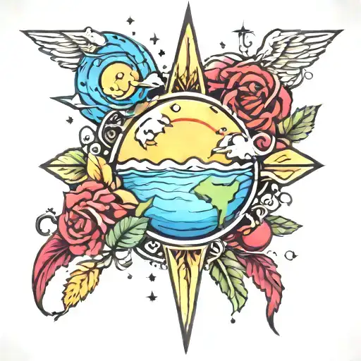 Water Earth Sky Space