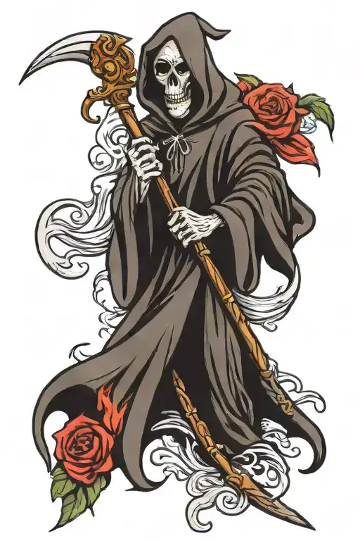 Grim Reaper With Red Eyes