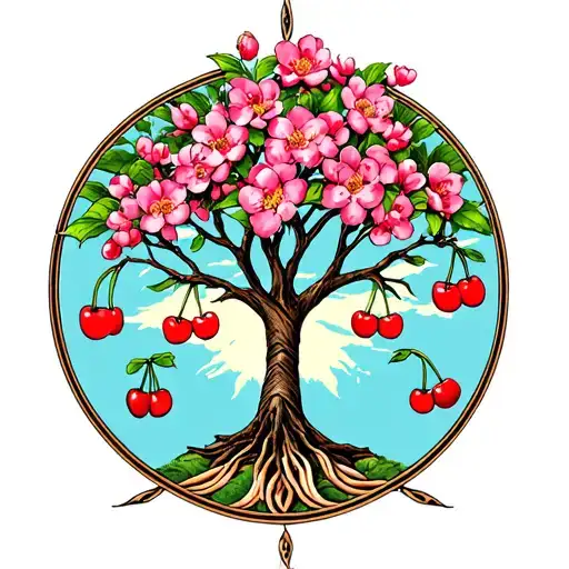 Cherry Flower Tree Of Life