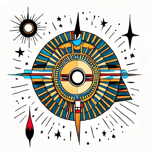 Tattoo Egyptian And Solar Sistem