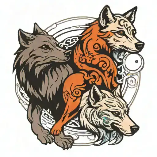 Wolf And Yin And Yang