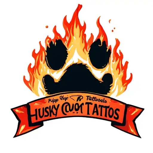 Husky Puppy Paw Fire