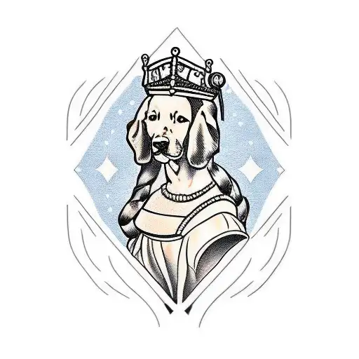 Renaissance Queen Portrait Labrador