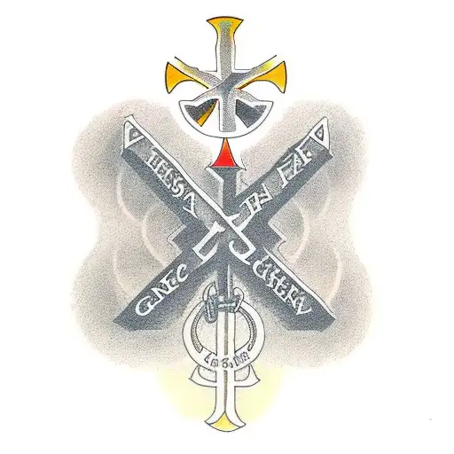 Christian Cross With The Words Amazing Grace