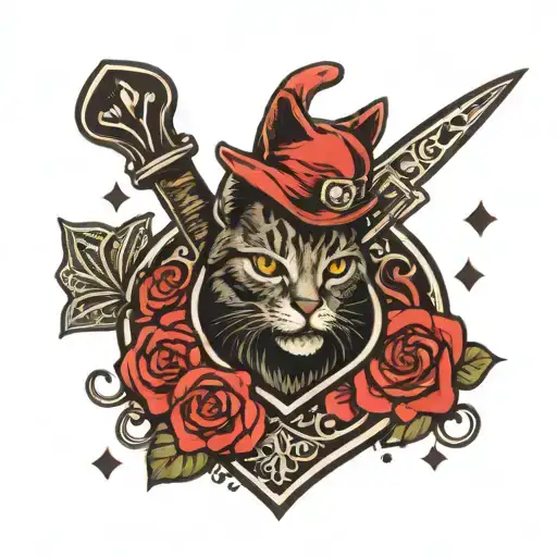 Ace Of Spades With Cat