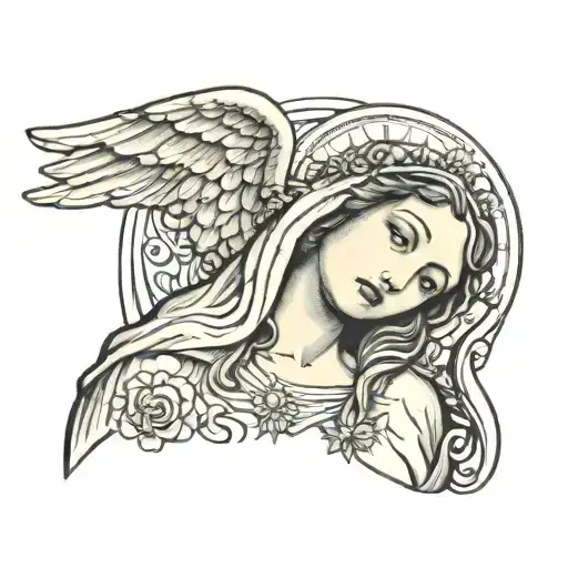 An Angelic Lady Similar To The Virgin Mary Gothic