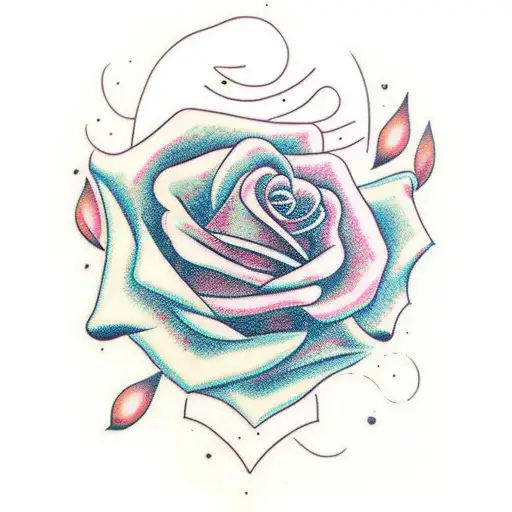 A Rose With Falling Petals