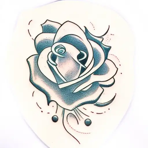 Rose And Fishing Line