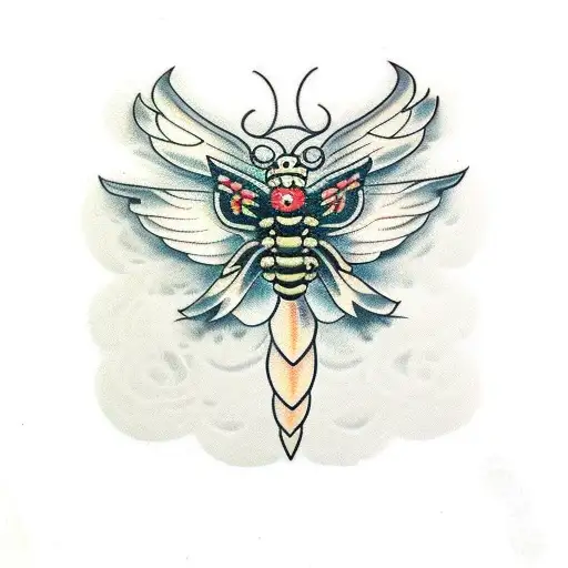 Death Moth And Casket