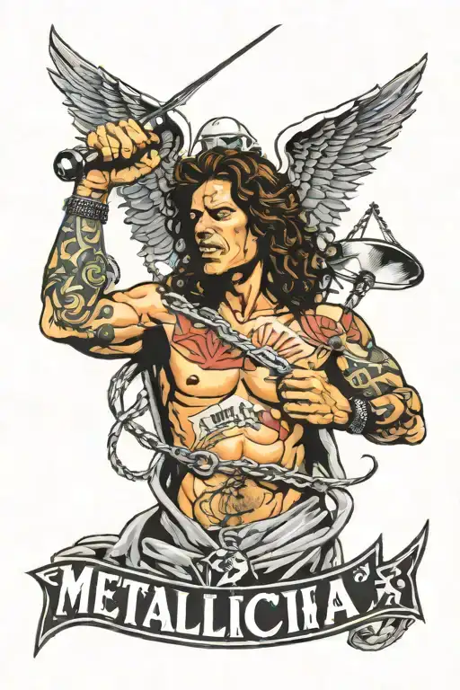 Metallica And Justice For All Album Cover Featuring