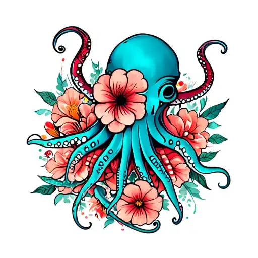 Squid With Floral
