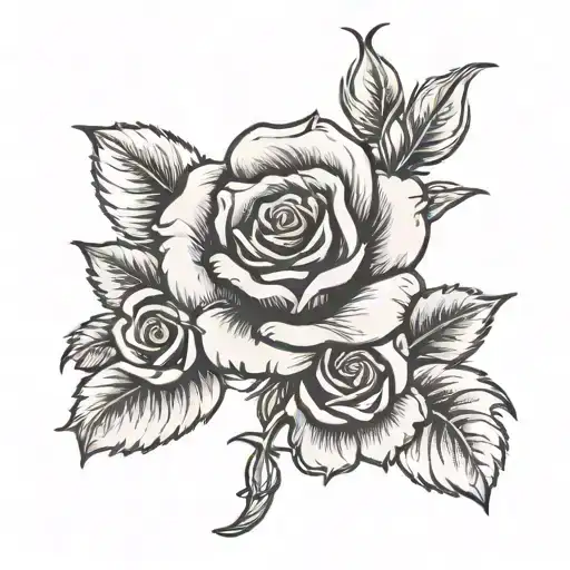 Rose With Dog Paw Print