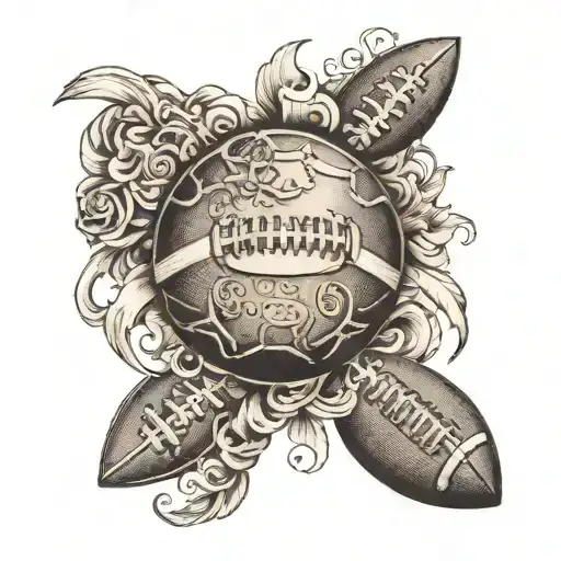 Football With Names As The Lace