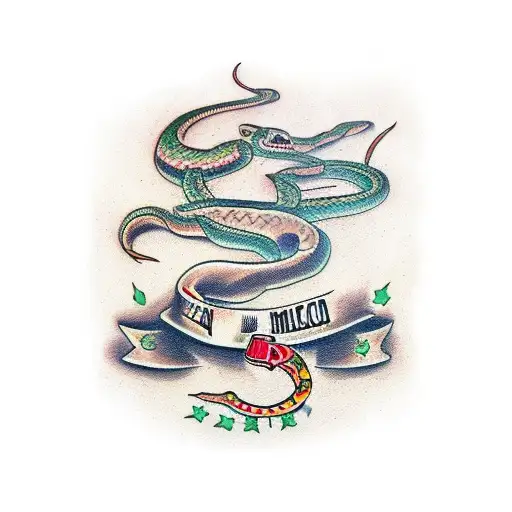 Snake With Mexican Quote Inside