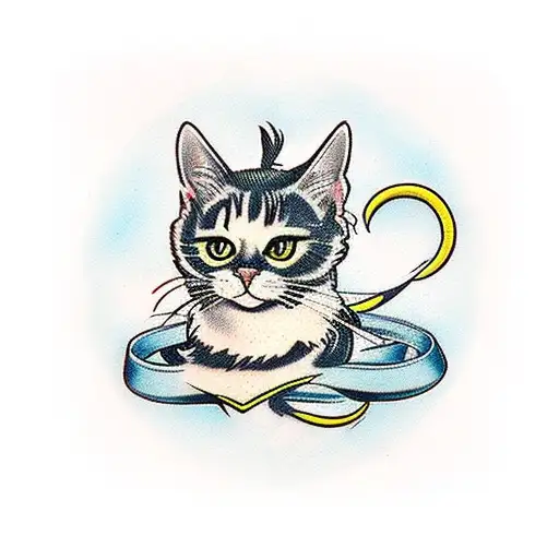 Black Cat With A White Chin