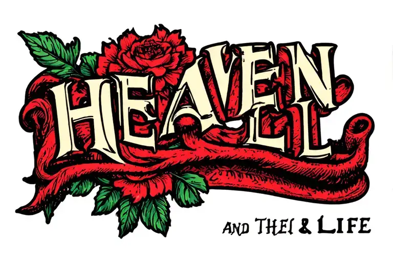 Text Strikethrough Heaven Hell And Then Normal Text Life