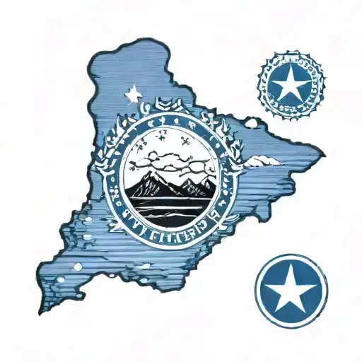 Tennessee State Flag River Sun Mountain