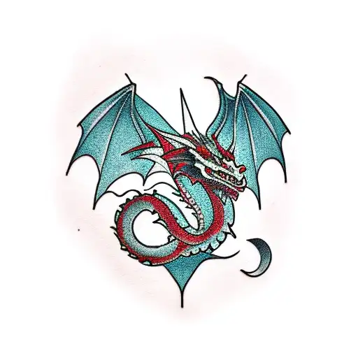 Dragon With A Compass