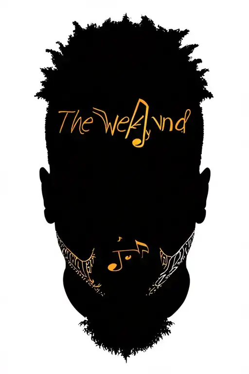 The Weeknd Surrounded By Musical Notes