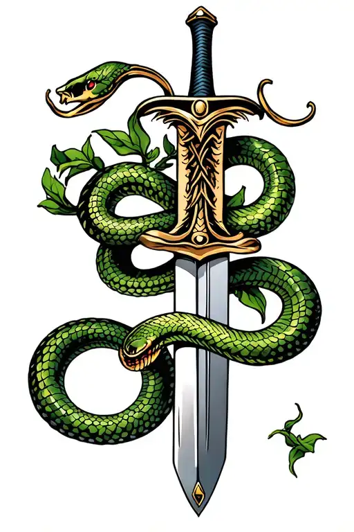 Sword With Snake And Vines