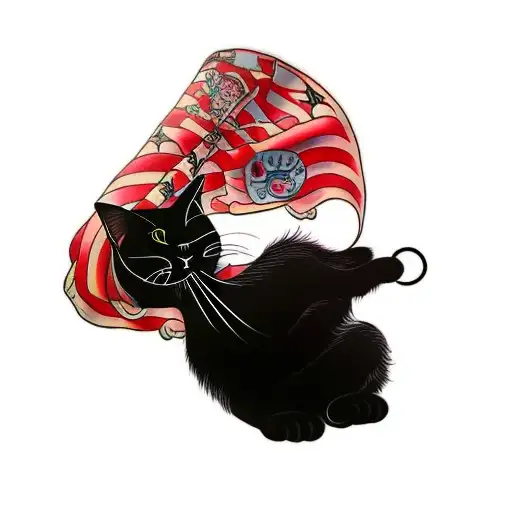 A Black Cat With A White Chin